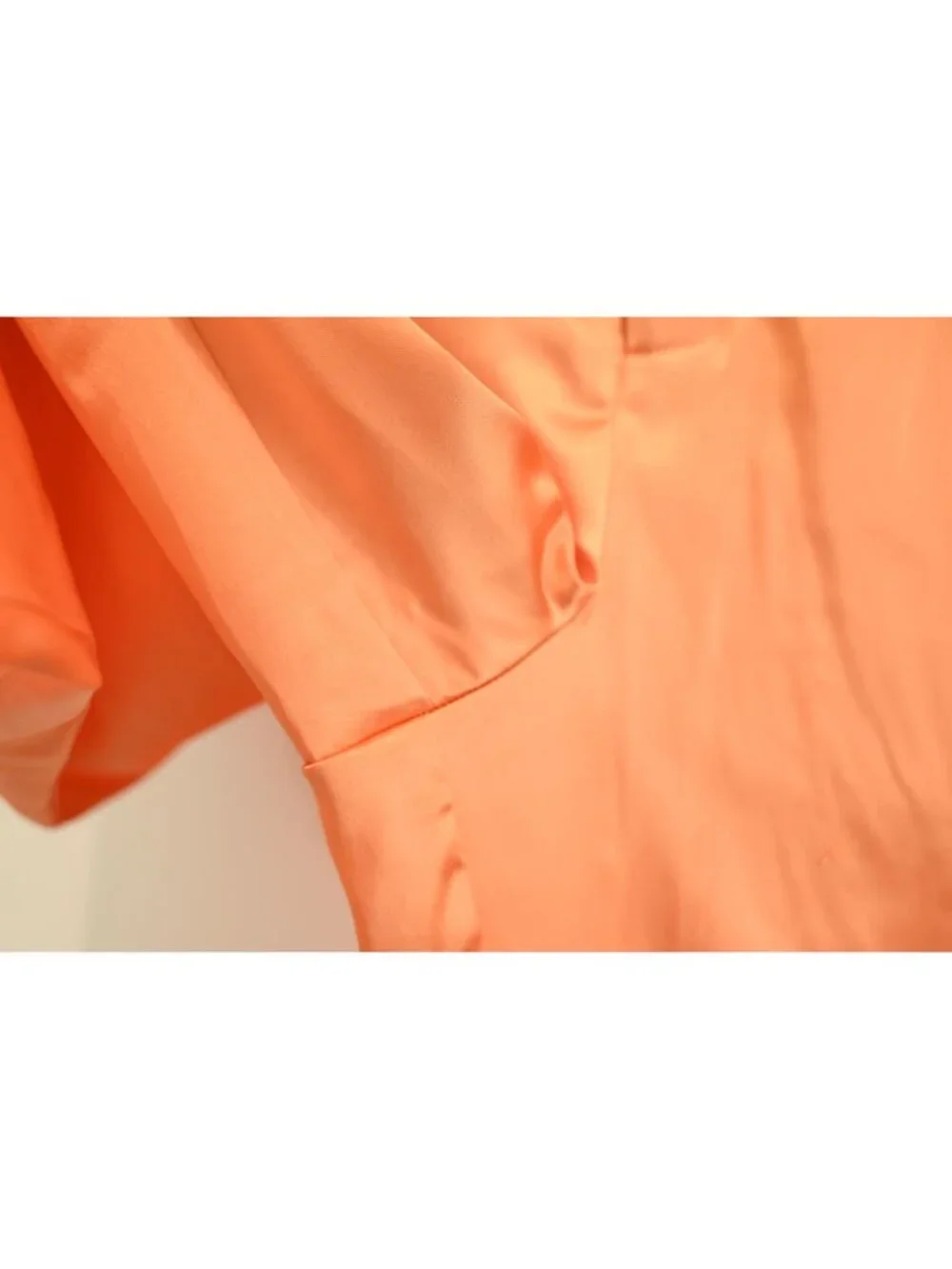 House of Harlow 1960 Satin Wide Leg High Rise Pants Orange Sz S Trousers Glam